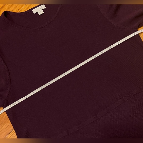 J. Jill Wool Blend Aubergine Grace Sweater Tunic Mini Dress Size Small - Picture 10 of 13